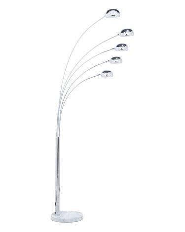 Floor Lamp FLINDERS Adjustable Metal Silver