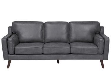 Sofa 3-Sitzer LOKKA Kunstleder Grau