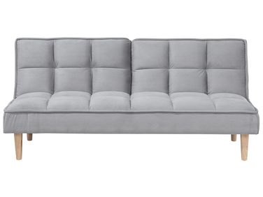Schlafsofa 3-Sitzer SILJAN Stoff Hellgrau Grau