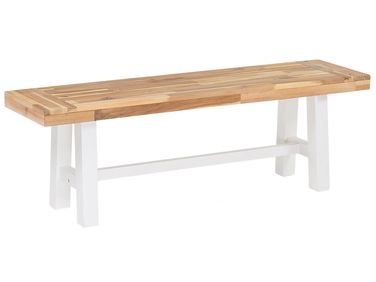 Garden Bench SCANIA 140 cm Acacia Wood White