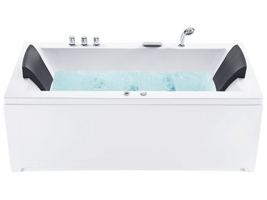 Corner Hot Tub with LED VARADERO Left Hand 1830 x 900 mm White