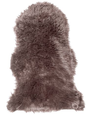 Faux Fur Rug MUNGO Brown 63 x 95 cm
