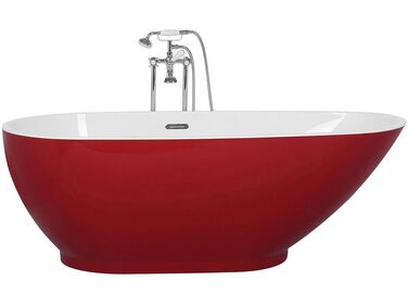 Freistehende Badewanne GUIANA 173 x 82 cm Rot