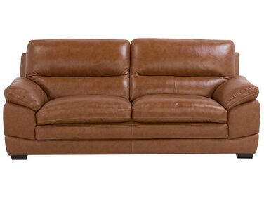 Sofa 3 Seater HORTEN Leather Golden Brown