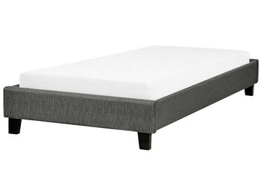 Bed without Headboard Fabric ROANNE 90 x 200 cm (EU Single) Grey