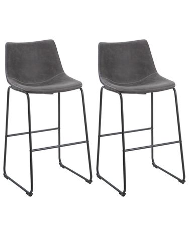 Set mit 2 Barstühlen FRANKS Grau