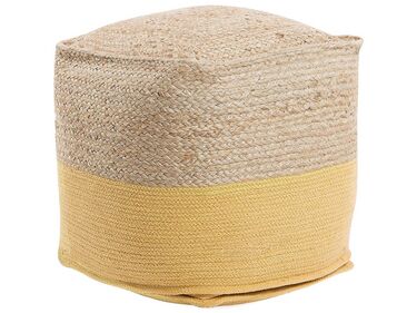 Pouffe KIRAMA Jute Yellow