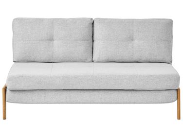 Sofa Bed 2 Seater EDLAND Fabric Light Grey