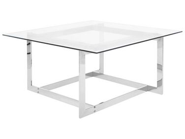 Couchtisch CRYSTAL Sicherheitsglas Silber