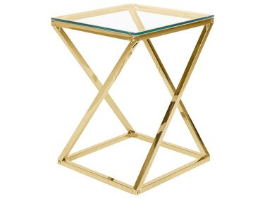 Beistelltisch BEVERLY Glas Gold
