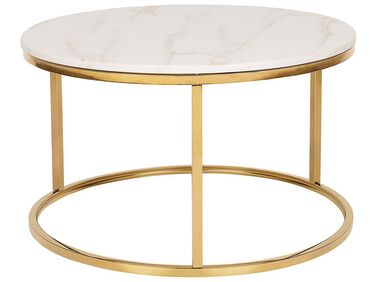 Couchtisch CORAL Marmor Optik / Gold