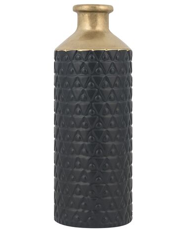 Dekovase ARSIN Steinzeug 39 cm Schwarz