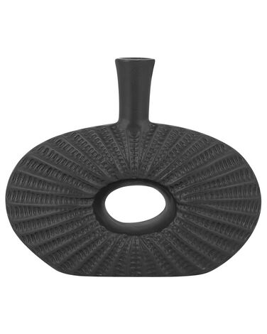 Dekovase ARWAD Steinzeug 24 cm Schwarz
