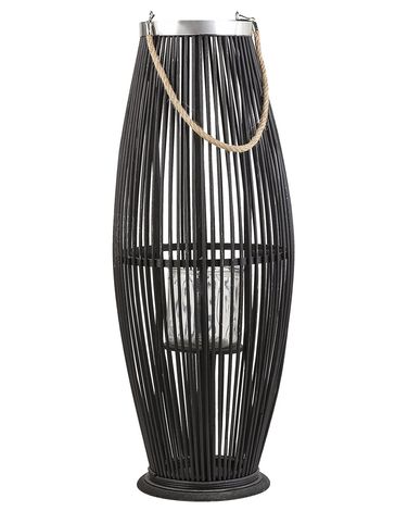 Laterne TAHITI Bambus 72 cm Schwarz