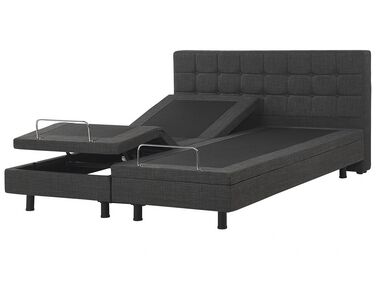 Adjustable Bed Fabric DUKE 180 x 200 cm (EU Super King) Dark Grey