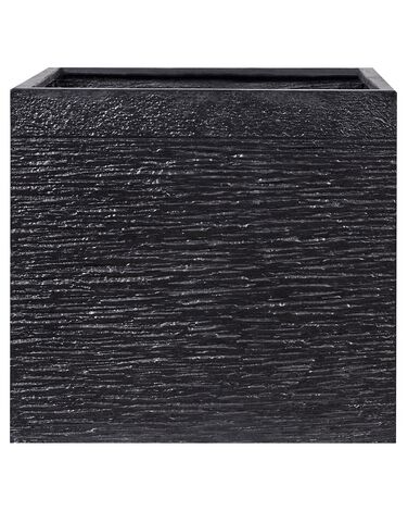 Blumenkübel PAROS 50 cm Schwarz