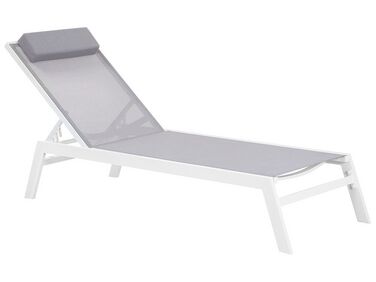 Sonnenliege CATANIA mit Relaxfunktion Metall Grau