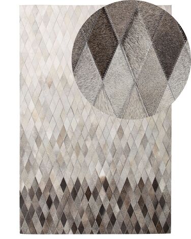 Rug MALDAN Beige 160 x 230 cm Leather