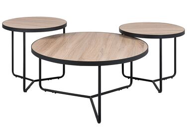 Couchtisch 3er Set MELODY Hellbraun