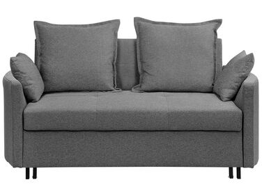 Sofa Bed 2 Seater HOVIN Fabric Grey