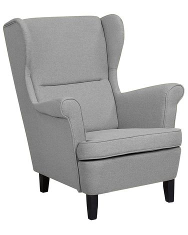 Wingback Chair ABSON Fabric Grey