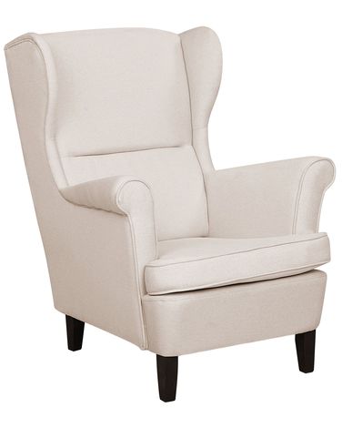 Wingback Chair ABSON Fabric Light Beige