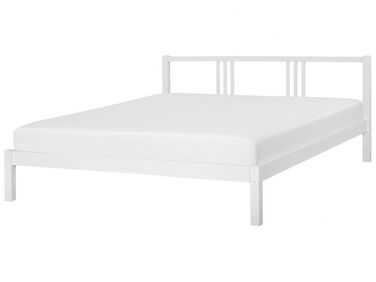 Bett mit Lattenrost Kiefernholz VANNES 180 x 200 cm Weiß