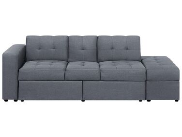 Schlafsofa 3-Sitzer FALSTER Stoff Dunkelgrau mit Stauraum