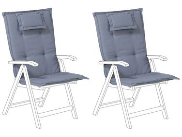 Sitzauflagen 2er Set JAVA/AMANTEA 50 x 70 cm Blau