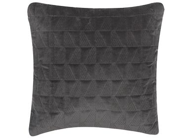 Throw Cushion LALAM Cotton 45 x 45 cm Grey Chevron Pattern