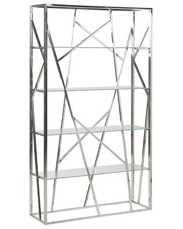 4 Tier Shelving Unit HOXIE Metal 175 cm Silver