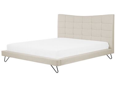 Bed Fabric LANNION 180 x 200 cm (EU Super King) Light Beige