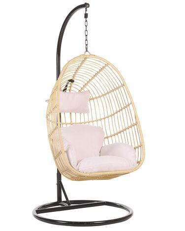 Hängesessel mit Gestell CASOLI Polyrattan Naturfarben