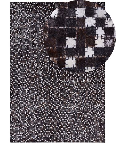 Rug AKKESE Brown 140 x 200 cm Leather