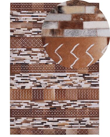 Rug HEREKLI Brown 160 x 230 cm Leather