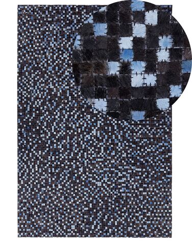 Rug IKISU Dark Brown 160 x 230 cm Leather