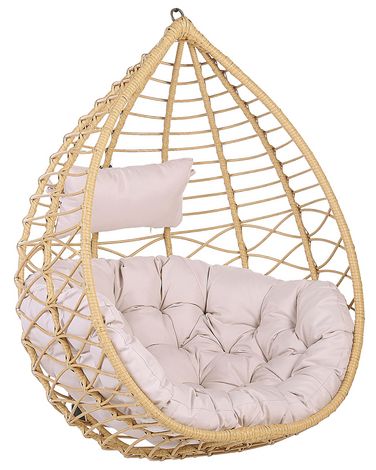 Hängesessel ARSITA Polyrattan Naturfarben