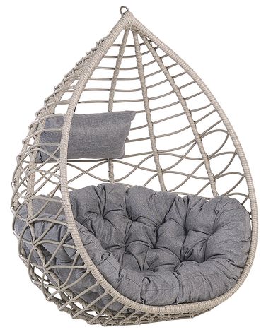 Hängesessel ARSITA Polyrattan Grau