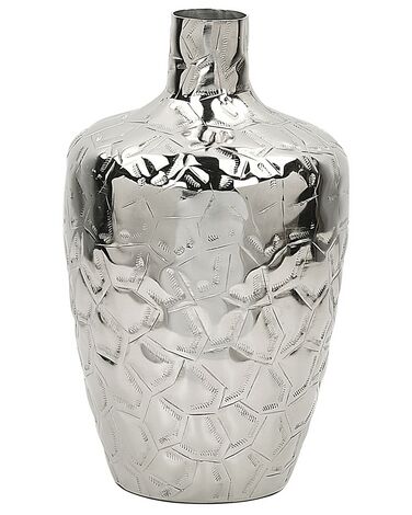 Blumenvase INSHAS Metall 33 cm Silber
