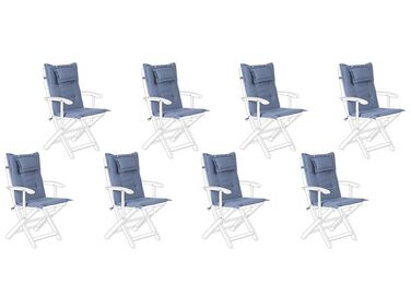 Sitzauflagen 8er Set MAUI 40 x 54 cm Blau