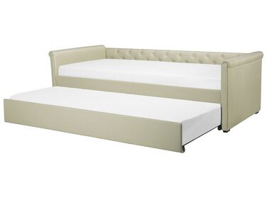 Trundle Bed Fabric LIBOURNE 80 x 200 cm (EU Small Single) Beige