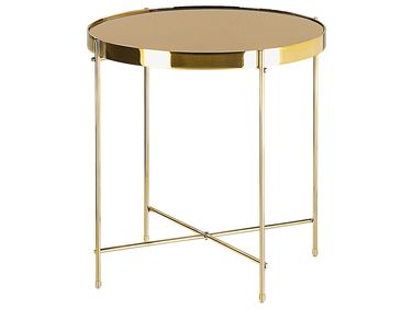 Beistelltisch LUCEA Sicherheitsglas Gold