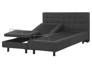 Adjustable Bed Fabric DUKE 160 x 200 cm (EU King Size) Dark Grey