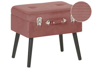 Storage Stool MALLARD Corduroy Pink