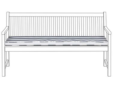 Bench Seat Pad Cushion VIVARA 152 x 54 cm Navy Blue