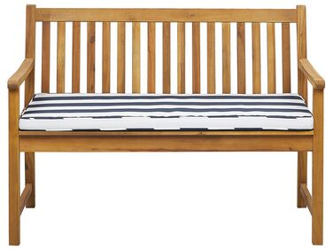 Garden Bench with Cushion VIVARA 120 cm Certified Acacia Wood Navy Blue