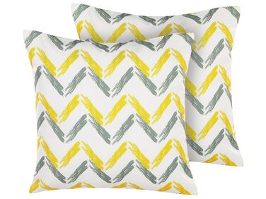 Gartenkissen 2er Set AFFILE ZickZack-Muster 45 x 45 cm Bunt