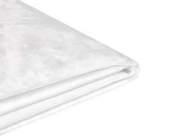 Bettrahmenbezug Samtstoff FITOU 160 x 200 cm Weiß