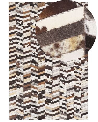 Rug AKYELE Brown 160 x 230 cm Leather