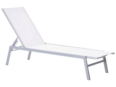 Sonnenliege NOLI mit Relaxfunktion Metall Weiß